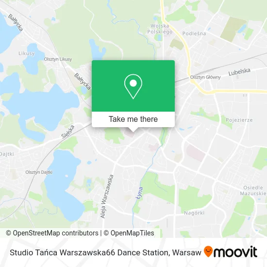 Карта Studio Tańca Warszawska66 Dance Station