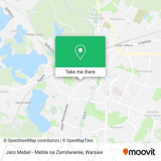 Jaro Mebel - Meble na Zamówienie map