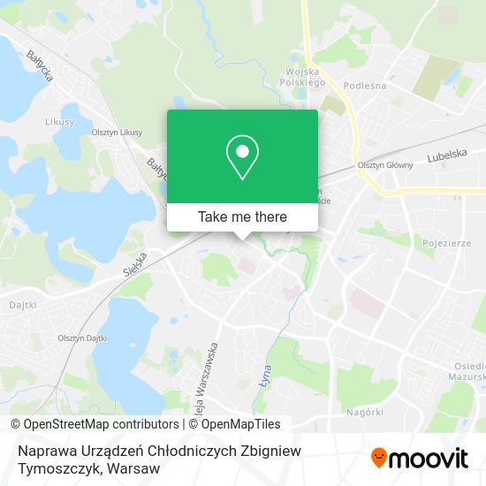 Naprawa Urządzeń Chłodniczych Zbigniew Tymoszczyk map