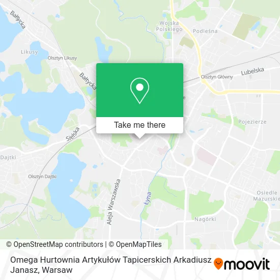 Карта Omega Hurtownia Artykułów Tapicerskich Arkadiusz Janasz