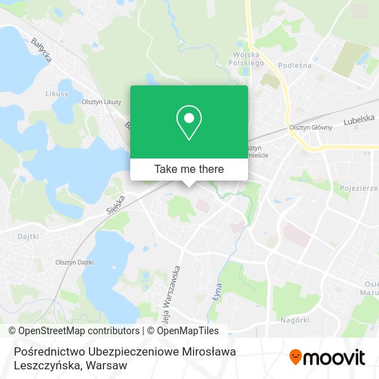 Pośrednictwo Ubezpieczeniowe Mirosława Leszczyńska map