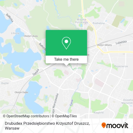 Drubudex Przedsiębiorstwo Krzysztof Druszcz map