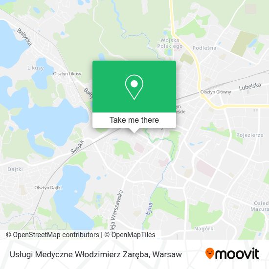 Usługi Medyczne Włodzimierz Zaręba map