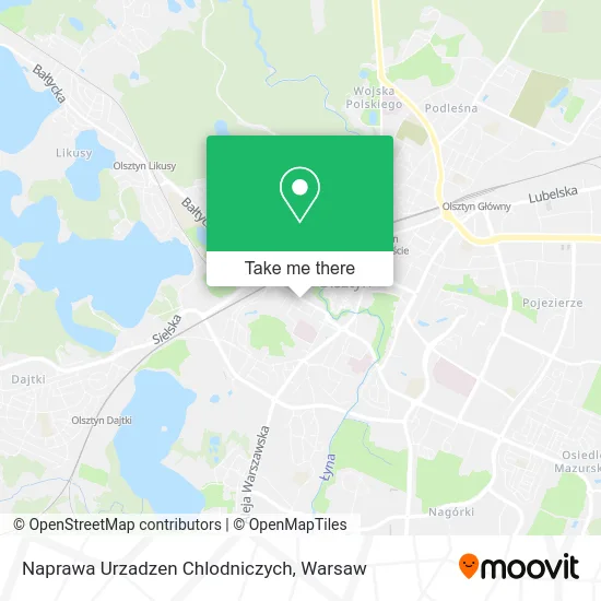 Карта Naprawa Urzadzen Chlodniczych