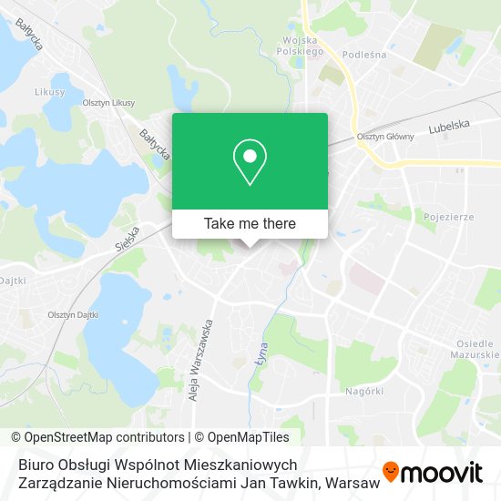 Biuro Obsługi Wspólnot Mieszkaniowych Zarządzanie Nieruchomościami Jan Tawkin map