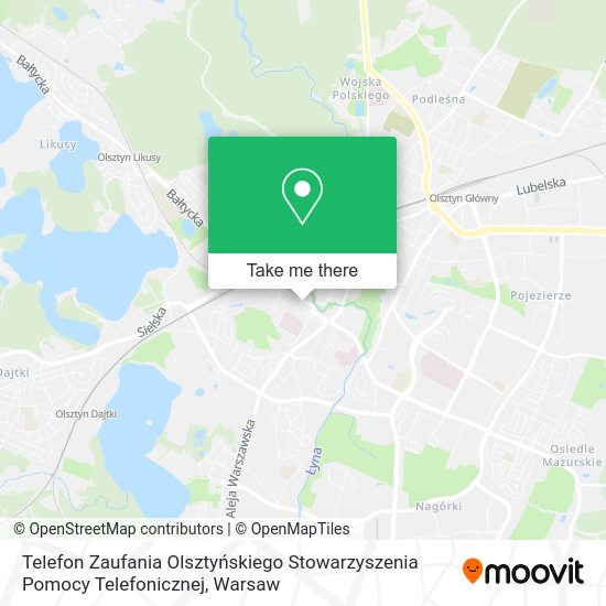 Telefon Zaufania Olsztyńskiego Stowarzyszenia Pomocy Telefonicznej map