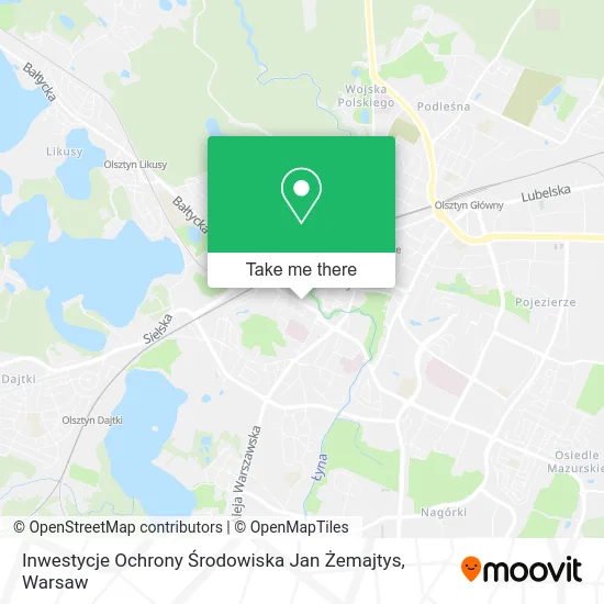 Карта Inwestycje Ochrony Środowiska Jan Żemajtys
