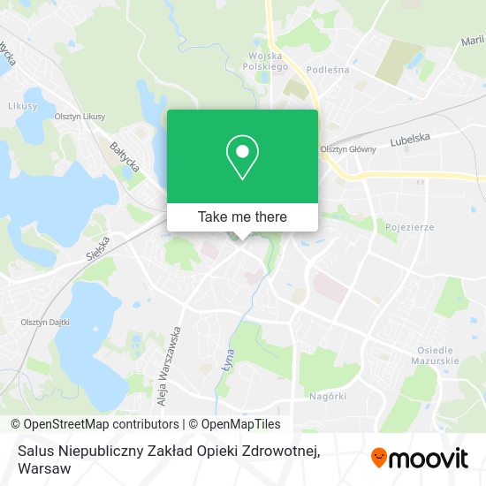 Salus Niepubliczny Zakład Opieki Zdrowotnej map