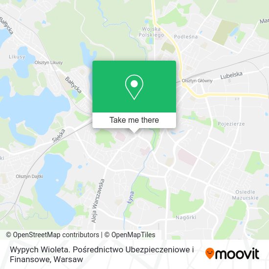 Wypych Wioleta. Pośrednictwo Ubezpieczeniowe i Finansowe map