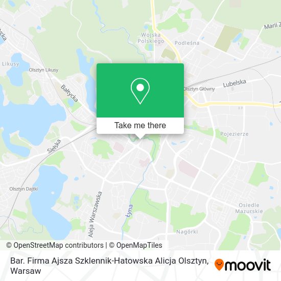 Bar. Firma Ajsza Szklennik-Hatowska Alicja Olsztyn map