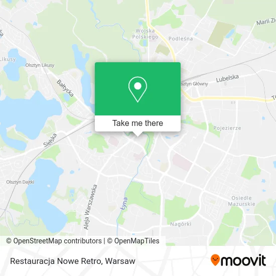 Карта Restauracja Nowe Retro