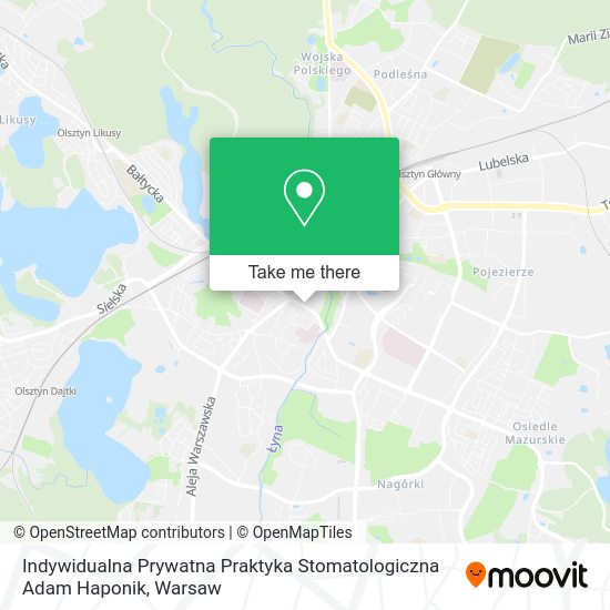 Indywidualna Prywatna Praktyka Stomatologiczna Adam Haponik map