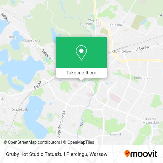 Gruby Kot Studio Tatuażu i Piercingu map