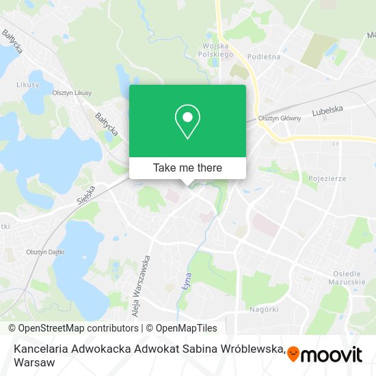 Kancelaria Adwokacka Adwokat Sabina Wróblewska map