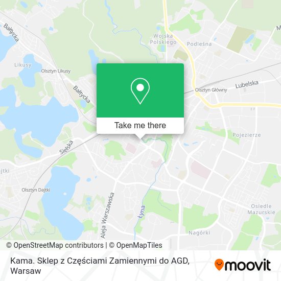 Kama. Sklep z Częściami Zamiennymi do AGD map