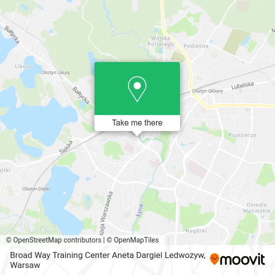 Broad Way Training Center Aneta Dargiel Ledwozyw map