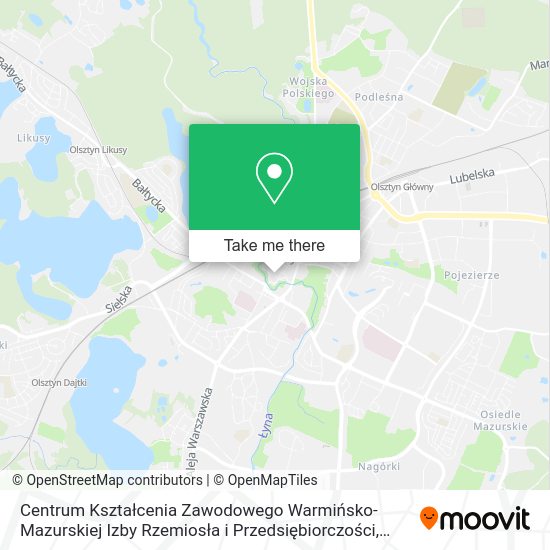 Centrum Kształcenia Zawodowego Warmińsko-Mazurskiej Izby Rzemiosła i Przedsiębiorczości map