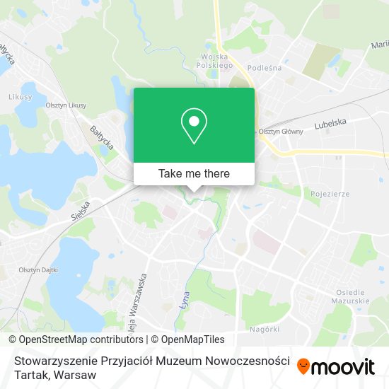 Карта Stowarzyszenie Przyjaciół Muzeum Nowoczesności Tartak