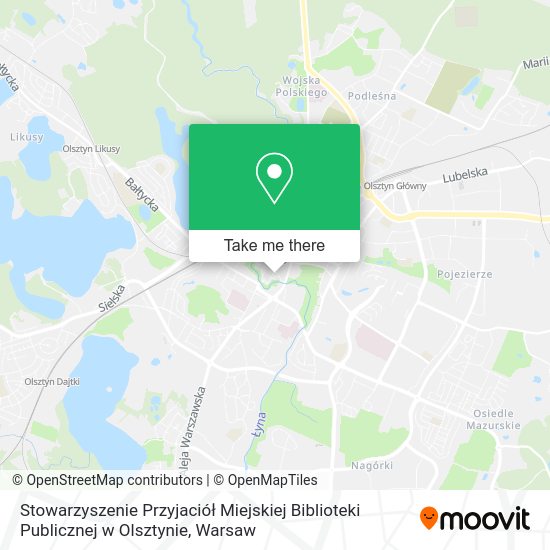 Stowarzyszenie Przyjaciół Miejskiej Biblioteki Publicznej w Olsztynie map