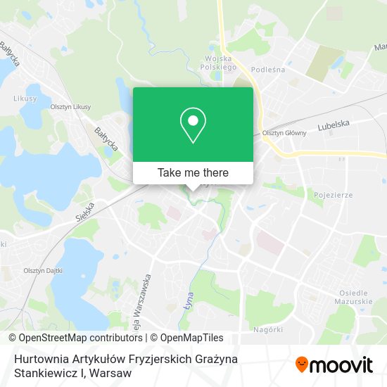 Hurtownia Artykułów Fryzjerskich Grażyna Stankiewicz I map