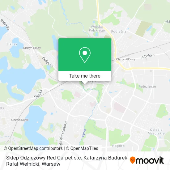 Sklep Odzieżowy Red Carpet s.c. Katarzyna Badurek Rafał Wełnicki map