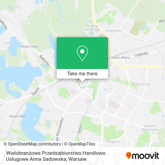 Wielobranżowe Przedsiębiorstwo Handlowo Usługowe Anna Sadowska map