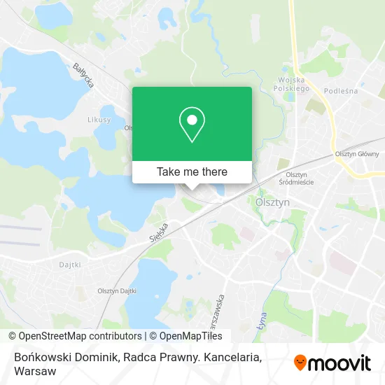 Карта Bońkowski Dominik, Radca Prawny. Kancelaria
