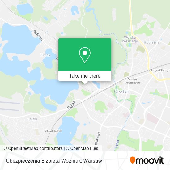 Ubezpieczenia Elżbieta Woźniak map