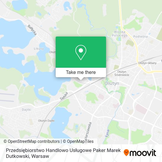 Przedsiębiorstwo Handlowo Usługowe Paker Marek Dutkowski map