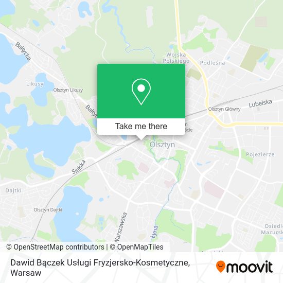 Dawid Bączek Usługi Fryzjersko-Kosmetyczne map