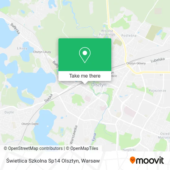 Świetlica Szkolna Sp14 Olsztyn map