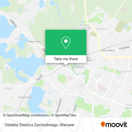Obiekty Dworca Zachodniego map