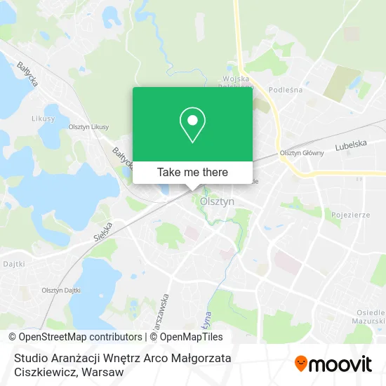 Studio Aranżacji Wnętrz Arco Małgorzata Ciszkiewicz map