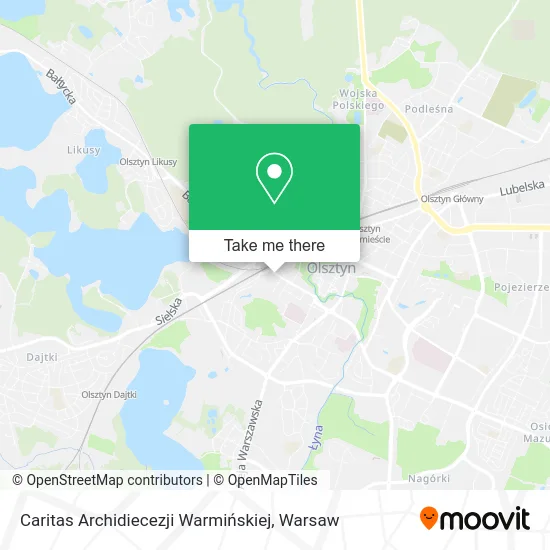 Caritas Archidiecezji Warmińskiej map