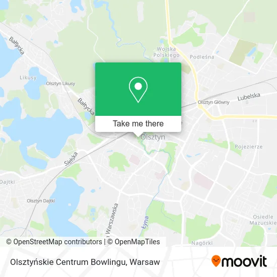 Карта Olsztyńskie Centrum Bowlingu