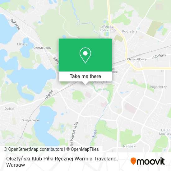 Olsztyński Klub Piłki Ręcznej Warmia Traveland map