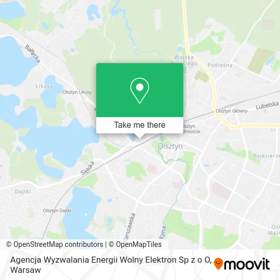 Карта Agencja Wyzwalania Energii Wolny Elektron Sp z o O