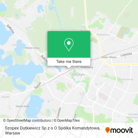 Szopex Dutkiewicz Sp z o O Spólka Komandytowa map