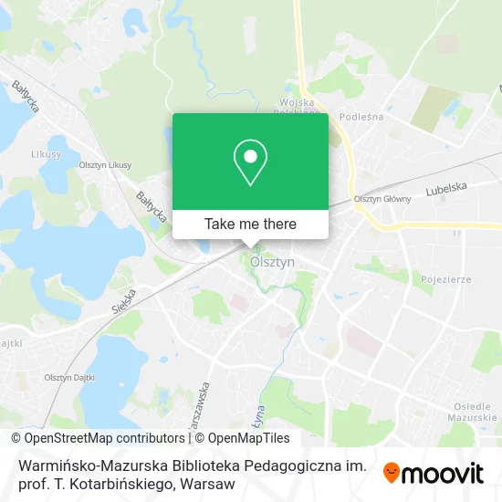 Warmińsko-Mazurska Biblioteka Pedagogiczna im. prof. T. Kotarbińskiego map