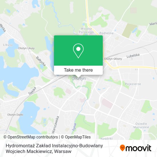 Hydromontaż Zakład Instalacyjno-Budowlany Wojciech Mackiewicz map