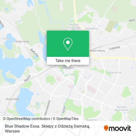 Blue Shadow Essa. Sklepy z Odzieżą Damską map