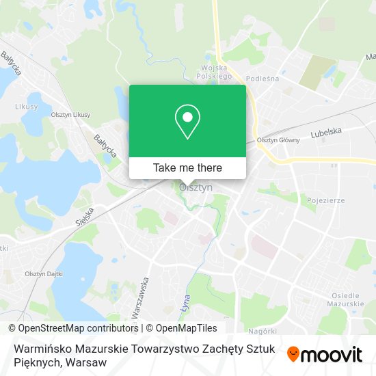 Warmińsko Mazurskie Towarzystwo Zachęty Sztuk Pięknych map