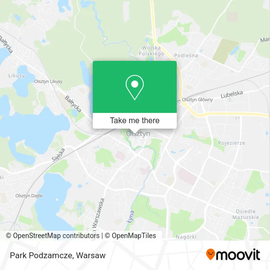 Park Podzamcze map