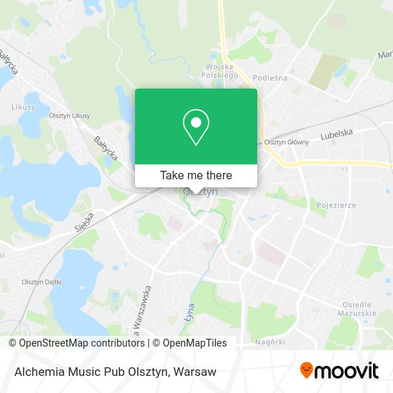 Alchemia Music Pub Olsztyn map