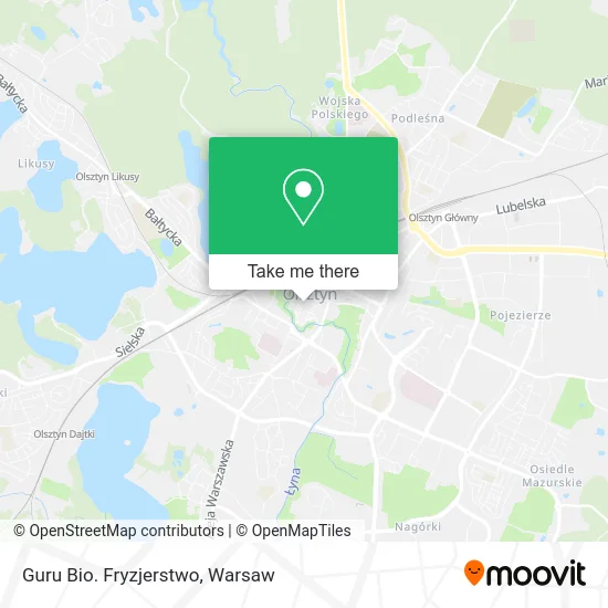 Карта Guru Bio. Fryzjerstwo