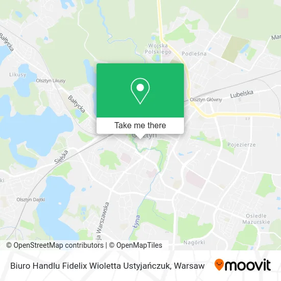 Карта Biuro Handlu Fidelix Wioletta Ustyjańczuk