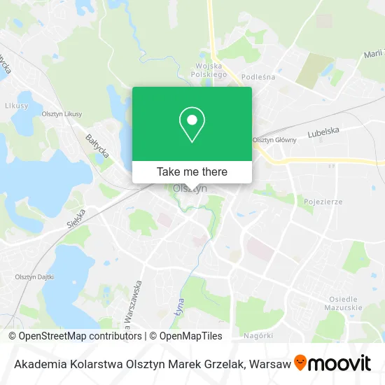 Карта Akademia Kolarstwa Olsztyn Marek Grzelak
