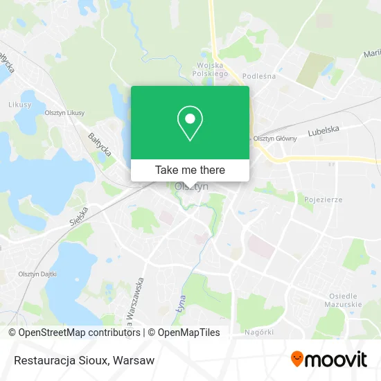 Карта Restauracja Sioux