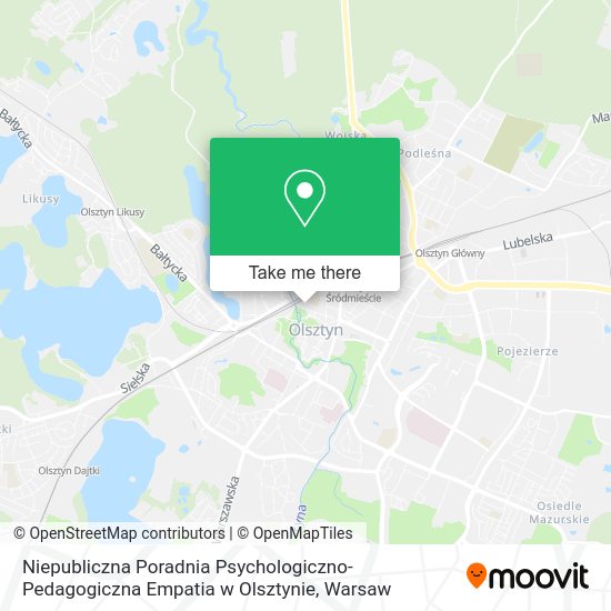 Niepubliczna Poradnia Psychologiczno-Pedagogiczna Empatia w Olsztynie map