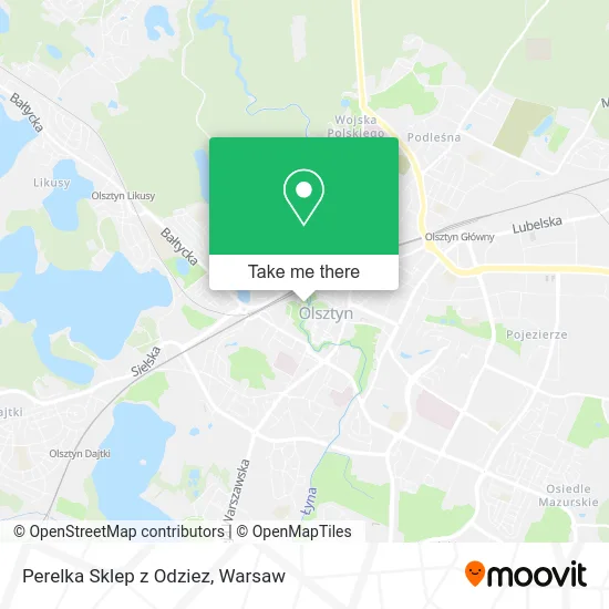 Perelka Sklep z Odziez map